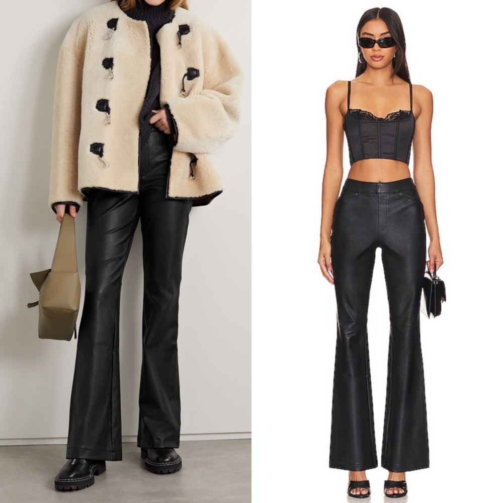 Spanx Leather Like Flare Pants NEW